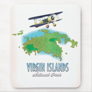 Alfombrilla De Ratón mapa del Parque Nacional Islas Vírgenes
