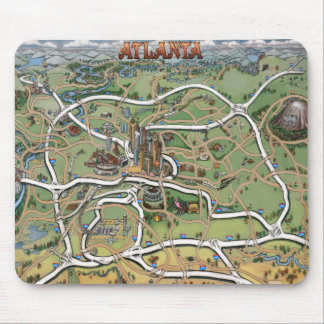 Alfombrilla De Ratón Mapa del Personalizado de Atlanta Georgia