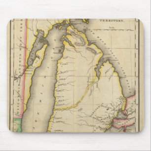Alfombrilla De Ratón Mapa Del Territorio De Michigan