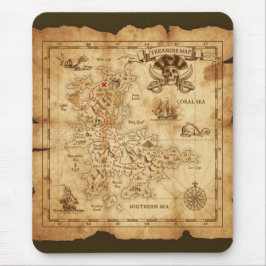Alfombrilla De Ratón Mapa del Tesoro de Piratas Antiguos Vintage X Marc