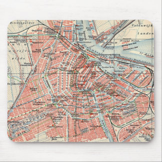 Alfombrilla De Ratón Mapa del vintage de Amsterdam (1905) (2)