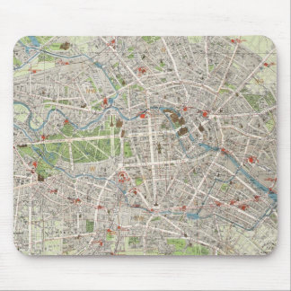 Alfombrilla De Ratón Mapa del vintage de Berlín Alemania (1905)