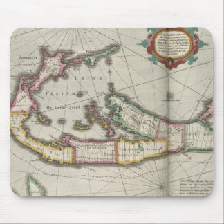 Alfombrilla De Ratón Mapa del vintage de Bermudas (1638)