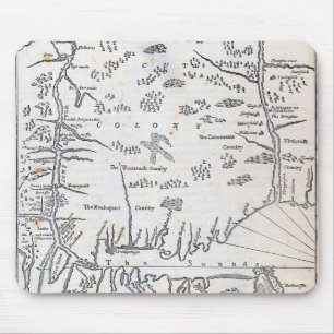 Alfombrilla De Ratón Mapa del vintage de Connecticut