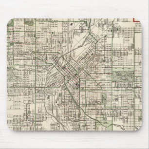 Alfombrilla De Ratón Mapa del vintage de Denver Colorado (1920)