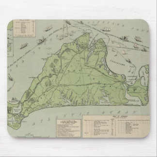 Alfombrilla De Ratón Mapa del vintage de Marthas Vineyard (1913)