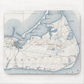Alfombrilla De Ratón Mapa del vintage de Nantucket (1919)