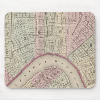 Alfombrilla De Ratón Mapa del vintage de New Orleans (1880)