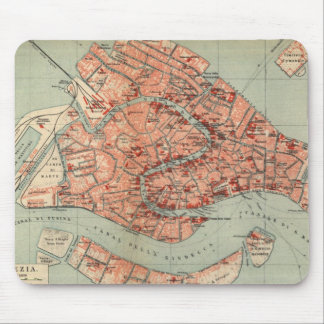 Alfombrilla De Ratón Mapa del vintage de Venecia Italia (1920)