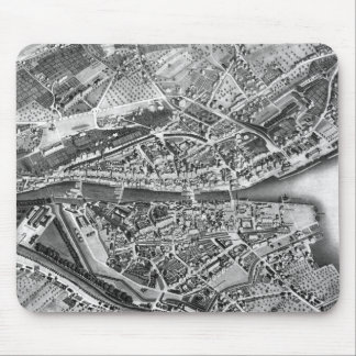 Alfombrilla De Ratón Mapa del vintage de Zurich Suiza (1850)