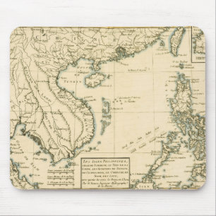 Alfombrilla De Ratón Mapa del vintage del Océano Índico de la India e