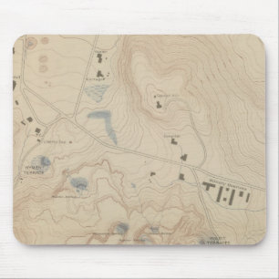 Alfombrilla De Ratón Mapa detallado de las aguas termales mamut