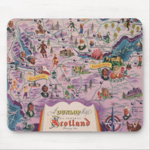 Alfombrilla De Ratón Mapa Dunlop de Escocia Central