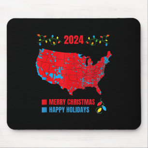 Alfombrilla De Ratón Mapa Electoral Feliz Navidad Trump Deslizamiento d