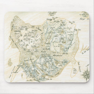 Alfombrilla De Ratón Mapa etiquetado de Trino