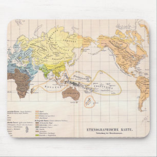 Alfombrilla De Ratón Mapa etnográfico del mundo