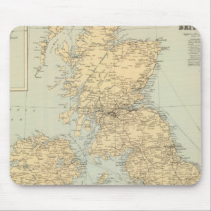 Alfombrilla De Ratón Mapa ferroviario, Islas Británicas