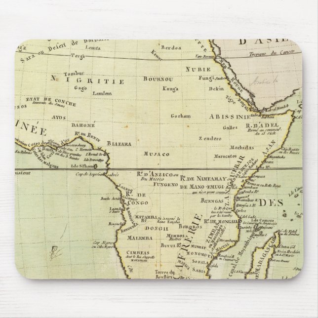 Alfombrilla De Ratón Mapa físico de África (Frente)