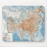 Mapa físico de Asia (1916)