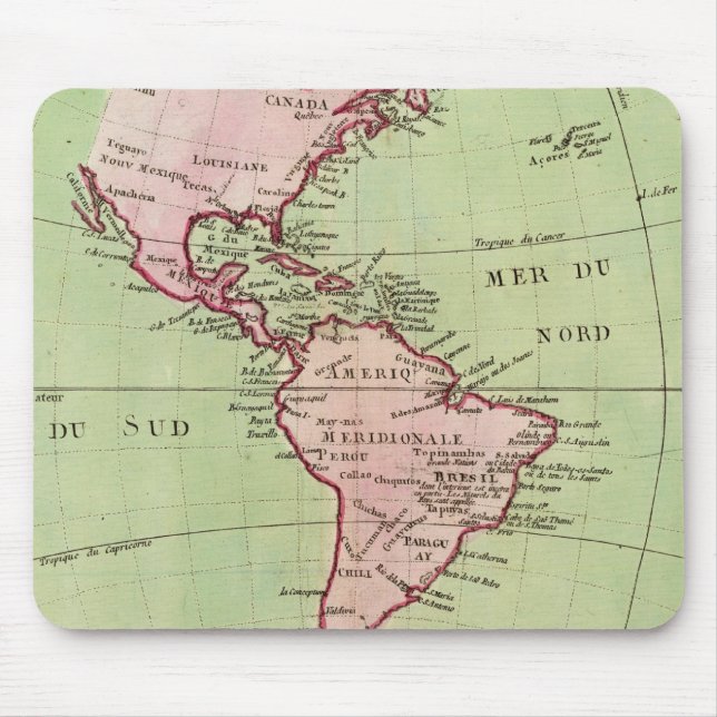 Alfombrilla De Ratón Mapa físico de las Américas (Frente)