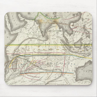 Alfombrilla De Ratón Mapa físico de los mares indios