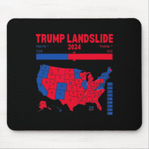 Alfombrilla De Ratón Mapa ganador de Trump Landslide 2024 Mapa electora