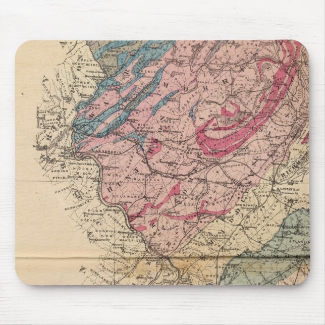 Alfombrilla De Ratón Mapa geológico de Nueva Jersey (Frente)