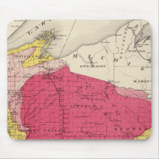 Alfombrilla De Ratón Mapa geológico de Wisconsin