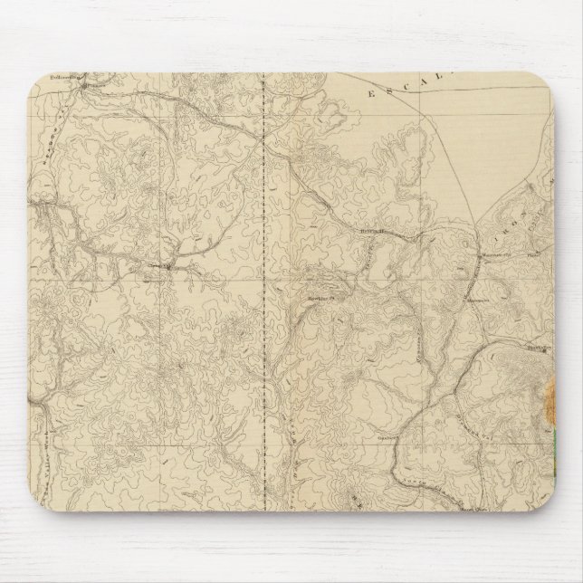 Alfombrilla De Ratón Mapa Geológico Que Muestra La Parte Sudoccidental (Frente)