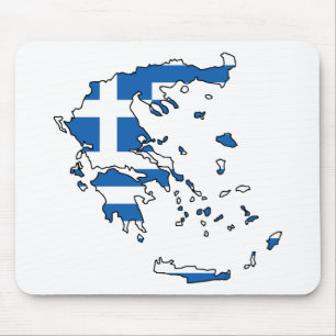 Alfombrilla De Ratón Mapa GR de la bandera de Grecia