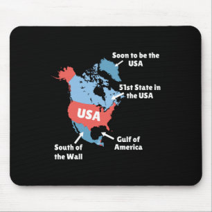Alfombrilla De Ratón Mapa gracioso de Trump en Estados Unidos - Canadá,