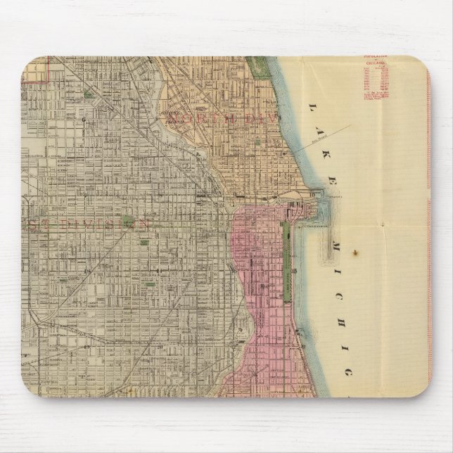 Alfombrilla De Ratón Mapa guía de Blanchard en Chicago (Frente)