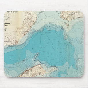 Alfombrilla De Ratón Mapa hidrográfico Lago Mendota