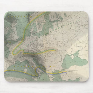Alfombrilla De Ratón Mapa hietográfico Europa