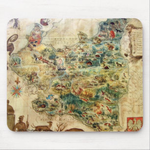ALFOMBRILLA DE RATÓN MAPA HISTÓRICO DE POLONIA 1939 MOUSEPAD