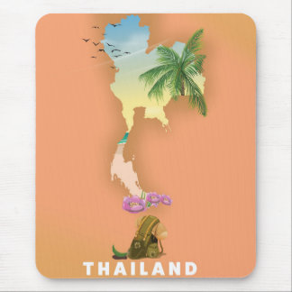Alfombrilla De Ratón Mapa ilustrado de Tailandia