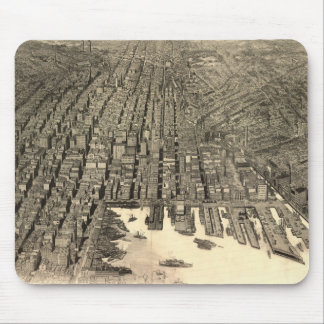 Alfombrilla De Ratón Mapa ilustrado del vintage de Baltimore (1912)
