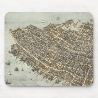 Alfombrilla De Ratón Mapa ilustrado del vintage de Charleston (1872)