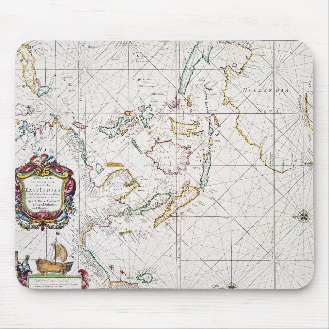 ALFOMBRILLA DE RATÓN MAPA: INDIES DEL ESTE, 1670 (Frente)