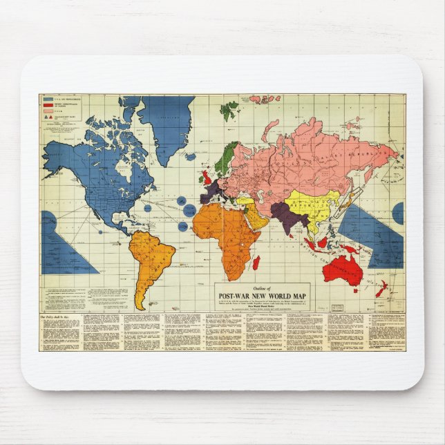 Alfombrilla De Ratón Mapa infame del "nuevo orden mundial" de Gomberg (Frente)