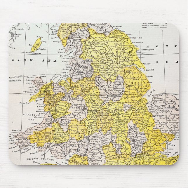 ALFOMBRILLA DE RATÓN MAPA: INGLATERRA Y PAÍS DE GALES (Frente)
