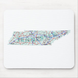 Alfombrilla De Ratón Mapa interestatal de Tennessee Mousepad