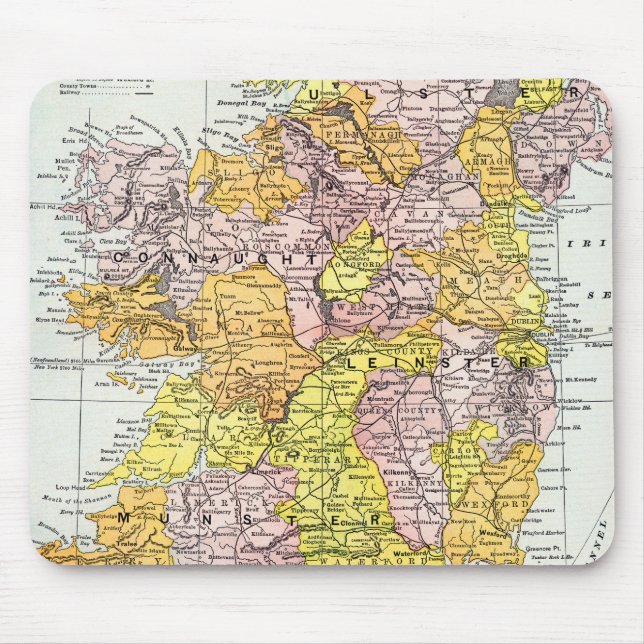Alfombrilla De Ratón MAPA: IRLANDA, c1890 (Frente)