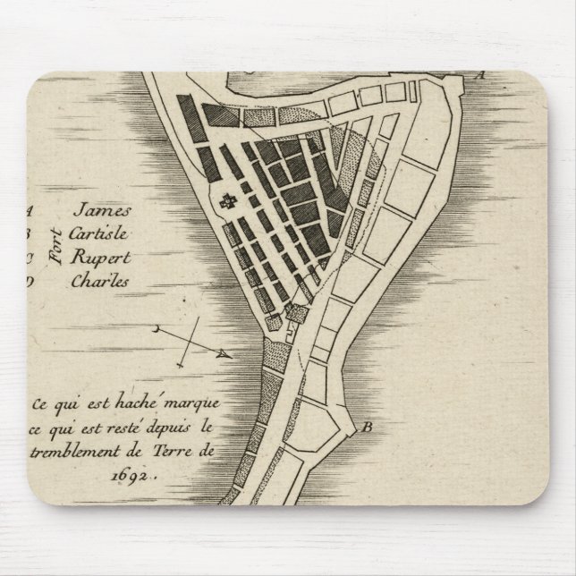 ALFOMBRILLA DE RATÓN MAPA: JAMAICA, 1755 (Frente)