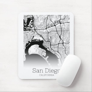 Alfombrilla De Ratón Mapa moderno de la ciudad de San Diego
