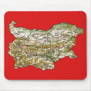 Alfombrilla De Ratón Mapa Mousepad de Bulgaria