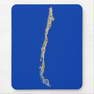 Alfombrilla De Ratón Mapa Mousepad de Chile