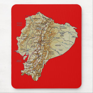 Alfombrilla De Ratón Mapa Mousepad de Ecuador
