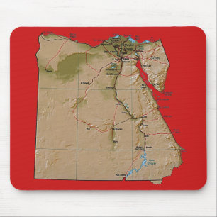Alfombrilla De Ratón Mapa Mousepad de Egipto