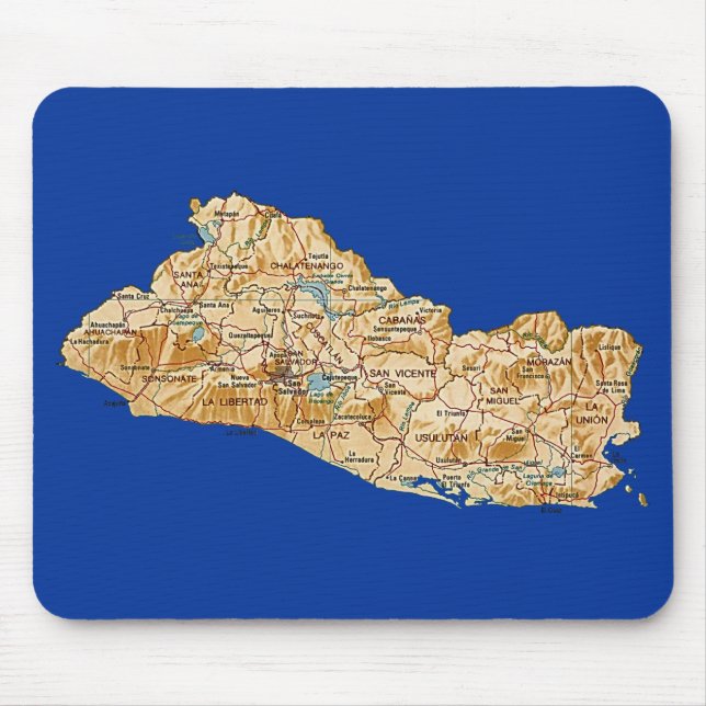 Alfombrilla De Ratón Mapa Mousepad de El Salvador (Frente)